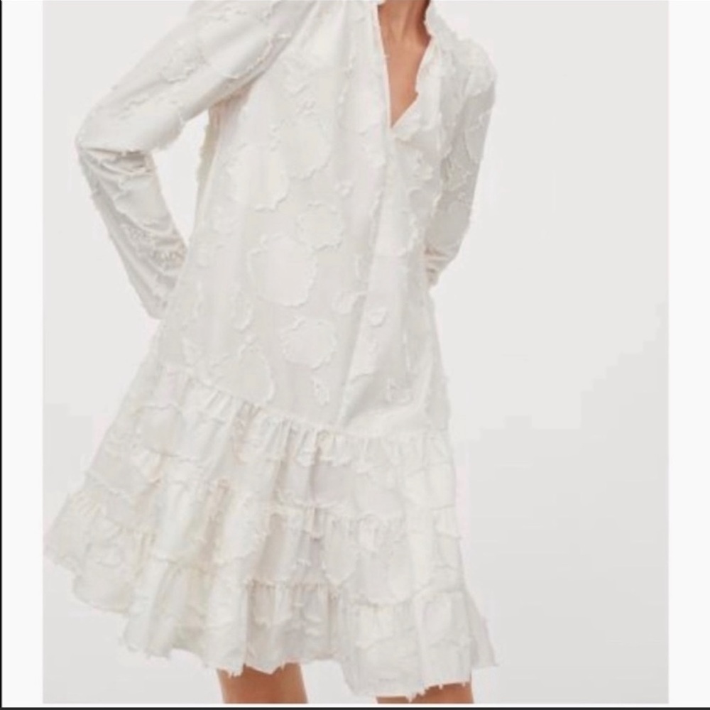 H&M ruffle tiered dress XS